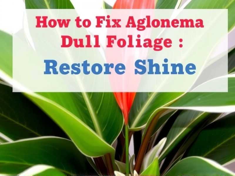 How to Fix Aglaonema Dull Foliage: Restore Shine